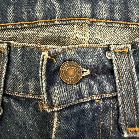 RARE Vintage Orange Tab 1970’s Levi’s Blue Jeans High Waisted - W30 L34